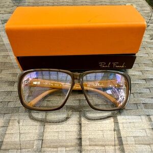 NWOT Paul Frank Brown Square Prescription Eyeglasses “drag race to freedom”